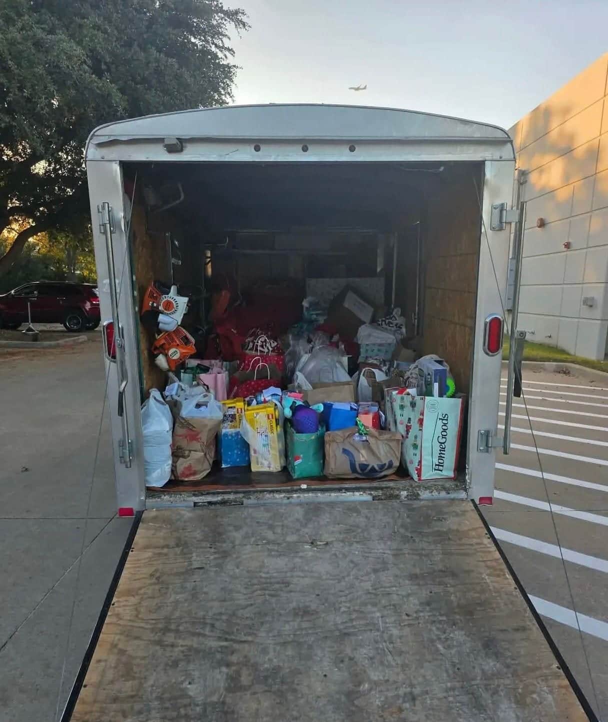 Good As New trailer loaded with Angel Tree gifts, December 2025